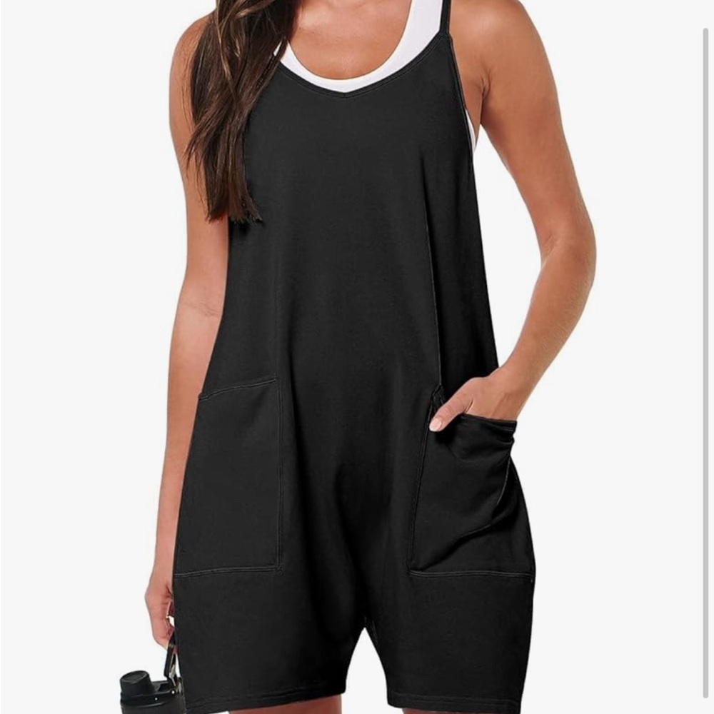Black Sleeveless Romper